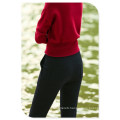 Pure Cashmere Knitting Casual Pants with Pockets and Elastic Waist Band for Ladies